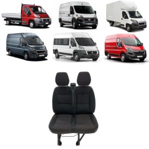 Banco Dianteiro Direito 2 Lugares Tecido Com Porta Copos Ducato / Boxer /  Jumper 2018 A 2024