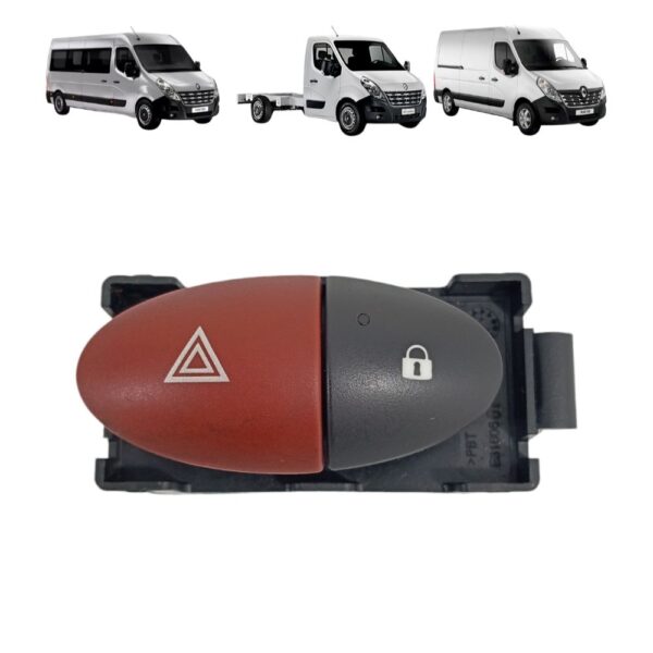 Botão Pisca Alerta Trava Porta Renault Master 2014 A 2022