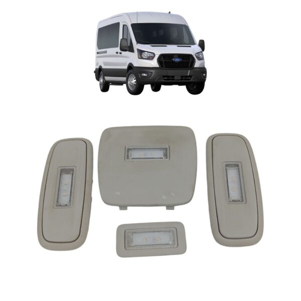 Kit Lanterna Luz Teto Salao Ford Transit 2022 A 2024 (4 Uni)